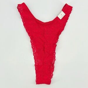 NWT VTG Intimates Lane Bryant Red Lace Thong Panty Size 22/24